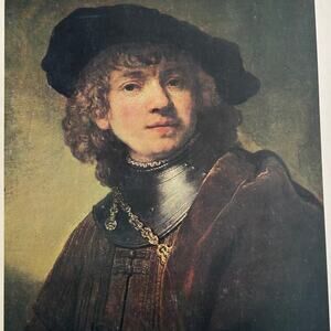 Rembrandt, Self-Portrait as a Young Man, Painting, Art Print, ~ 250924-WH 651